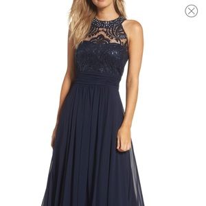 Eliza J Lace Bodice Dress